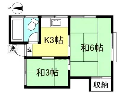 太平コーポ(2K/2階)の間取り写真