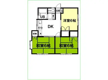 アーバニズム20(3DK/2階)の間取り写真