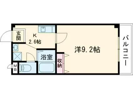 メゾンKAGURA(1K/1階)の間取り写真