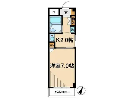 コモクレッセ(1K/3階)の間取り写真