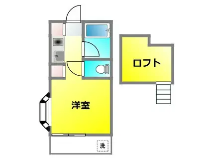 エクセランス小金井(ワンルーム/2階)の間取り写真