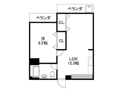 チサンマンション茅ヶ崎(1LDK/3階)の間取り写真