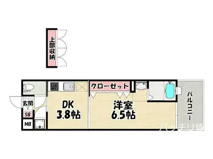 NO48 PROJECT2100博多(1DK/4階)の間取り写真