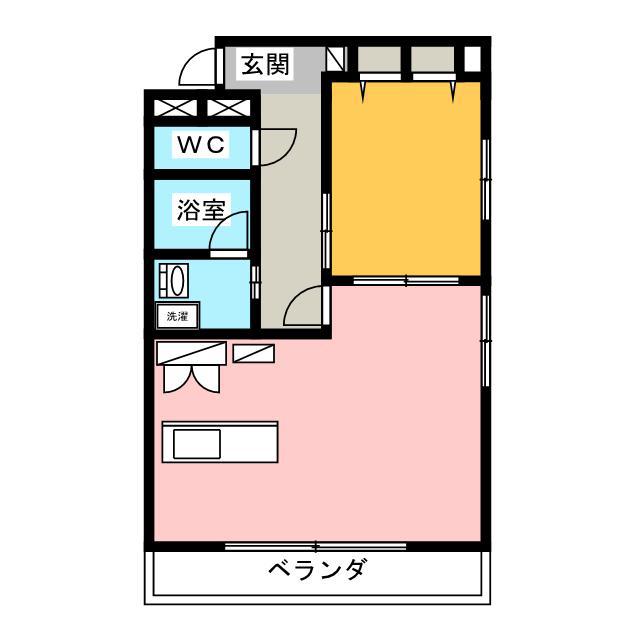 スマイルパークトダビル(1LDK/6階)の間取り写真