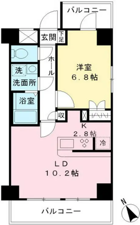 ACOLT府中緑町 3階階 間取り