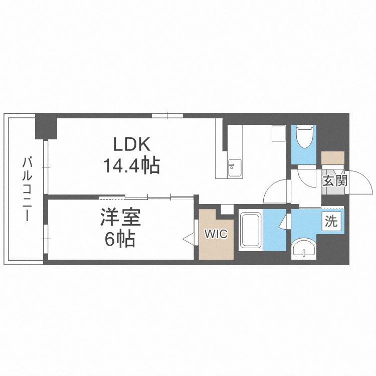 ディアコートオリヴィエ(1LDK/10階)の間取り写真