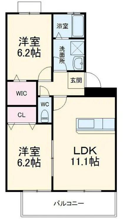グランデュールもえぎ野 1階階 間取り