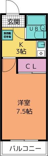 ニュー昭和(1K/2階)の間取り写真