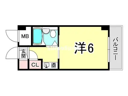 マンションヒラコウパートI(1K/5階)の間取り写真