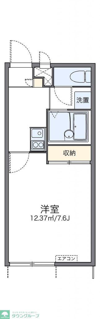 レオパレスシャトレー(1K/1階)の間取り写真