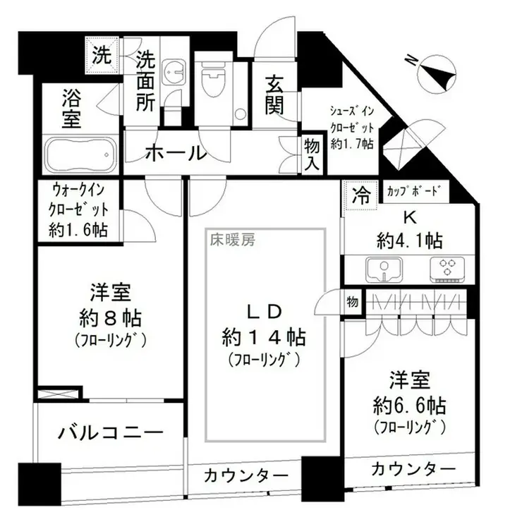パークコート赤坂ザタワー 35階階 間取り