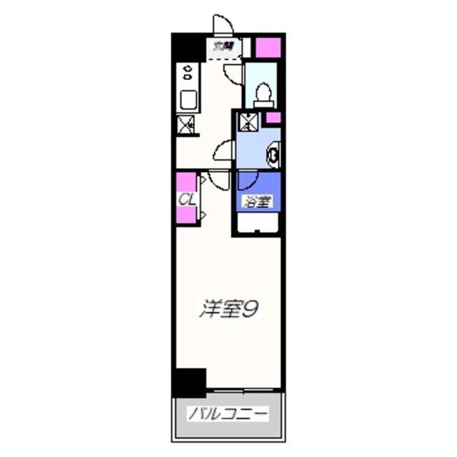 FUTURE宿院(1K/4階)の間取り写真