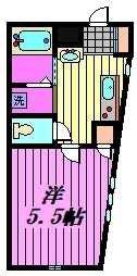 DUOLUXE浦和常盤(1K/2階)の間取り写真