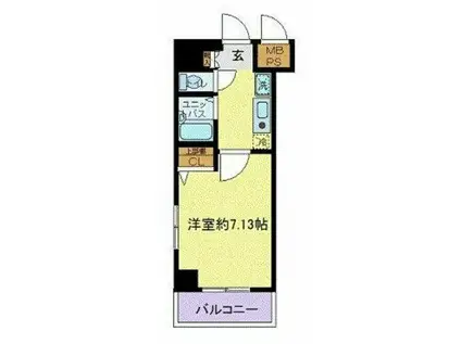 ヴェルト日本橋Ⅲ(1K/10階)の間取り写真