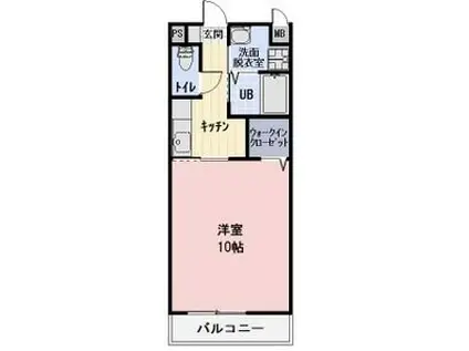 SOLEA(1K/1階)の間取り写真