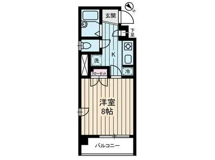 エステート東池袋(1K/1階)の間取り写真