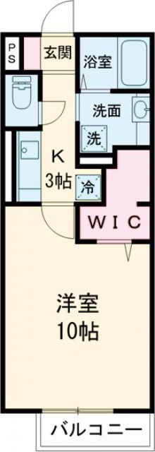 サクラーレ和泉(1K/2階)の間取り写真