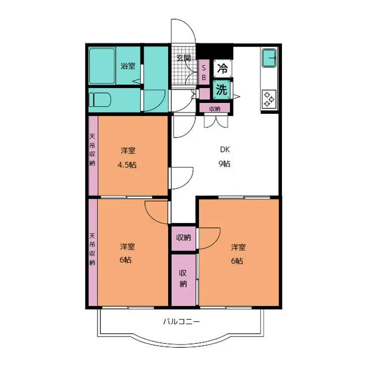 センチュリー川口 3階階 間取り