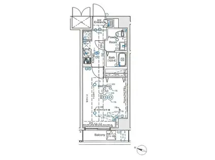 ヴォーガコルテ池上弐番館(1K/7階)の間取り写真