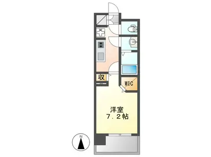 パルティール黒川アネックス(1K/9階)の間取り写真