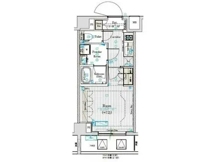 ブライズフォルム墨田(1K/6階)の間取り写真