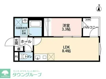 マイレジデンス上尾(1LDK/3階)の間取り写真