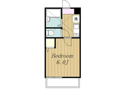 サフィール向ヶ丘(1K/2階)の間取り写真