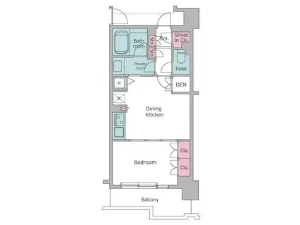 レジディア御茶ノ水(1DK/12階)の間取り写真