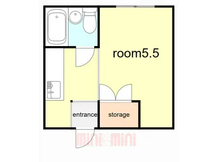 コーポミツワ(ワンルーム/3階)の間取り写真