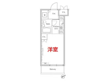 グラン蒲田(ワンルーム/1階)の間取り写真