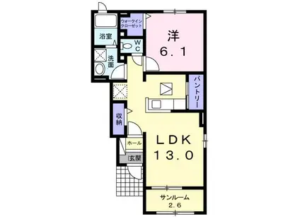 グローヴIII(1LDK/1階)の間取り写真