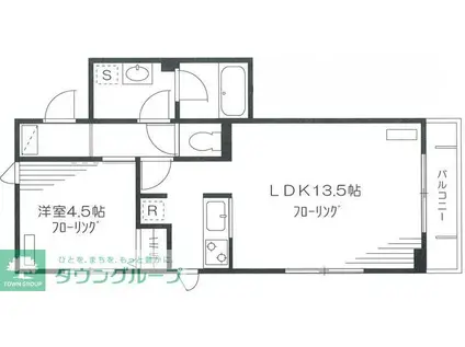 サンライズヒルズ(1LDK/3階)の間取り写真