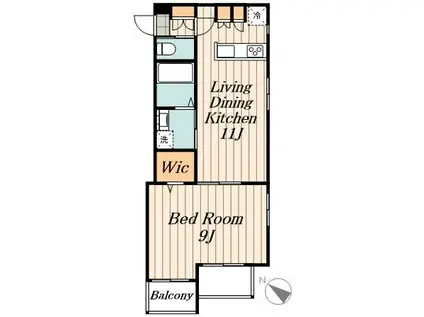 アネーロ千川通(1LDK/3階)の間取り写真