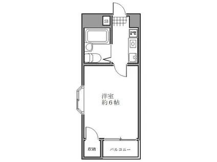 ヴィラフローレンス(1K/1階)の間取り写真