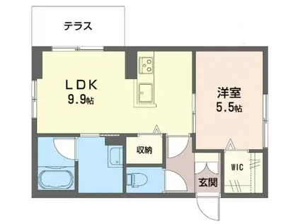 シャーメゾン南太田(1LDK/1階)の間取り写真