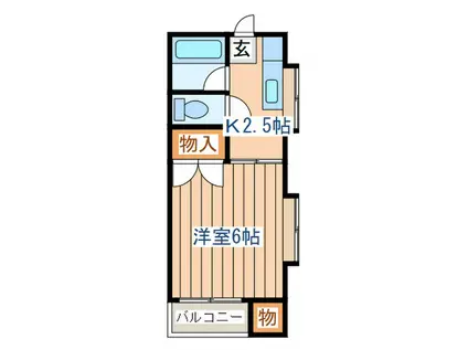 ドミールキャロツト(1K/1階)の間取り写真