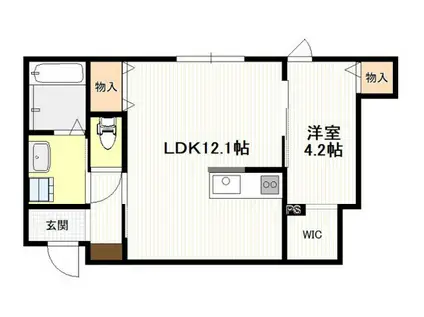 玖波二丁目アパート(1LDK/1階)の間取り写真