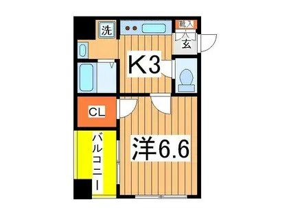 S-FORT柏(1K/4階)の間取り写真