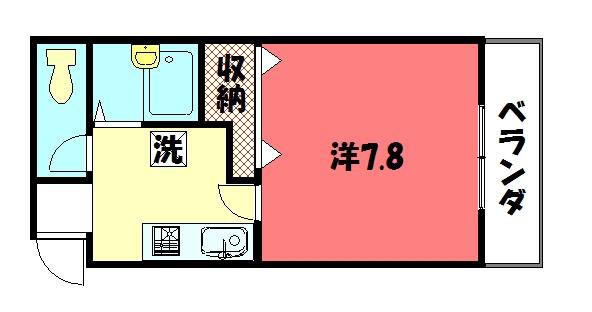 SPROUT(1K/1階)の間取り写真