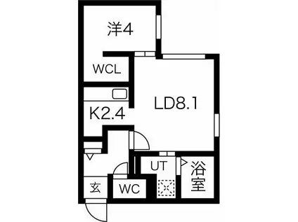 ELM GARDEN II(1LDK/4階)の間取り写真