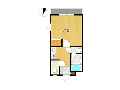 エターナル親栄(1K/2階)の間取り写真