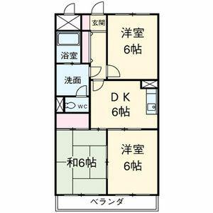 グランドールエコー(3DK/3階)の間取り写真