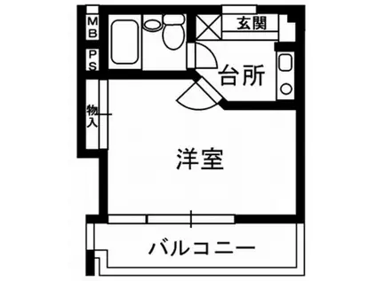 アネックス国領(1K/2階)の間取り写真