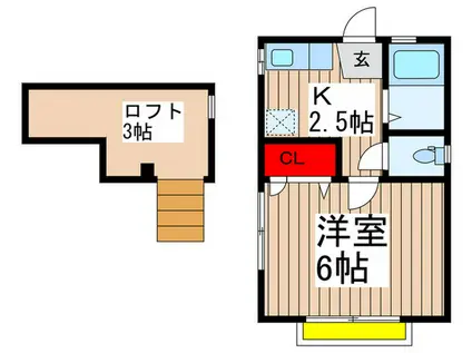 ハイネスコーダ(1K/1階)の間取り写真