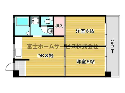 グランドールまこと(2DK/5階)の間取り写真