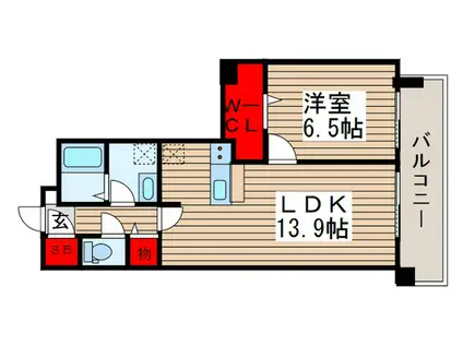 ロイヤルパークスタワー南千住(1LDK/7階)の間取り写真