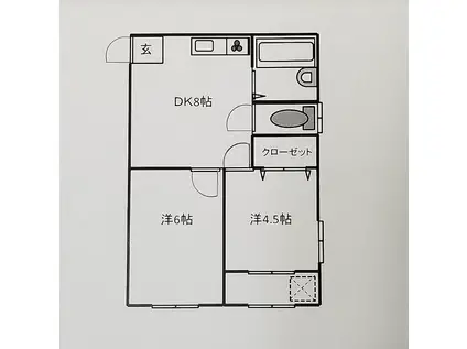 松尾ビル(2DK/3階)の間取り写真