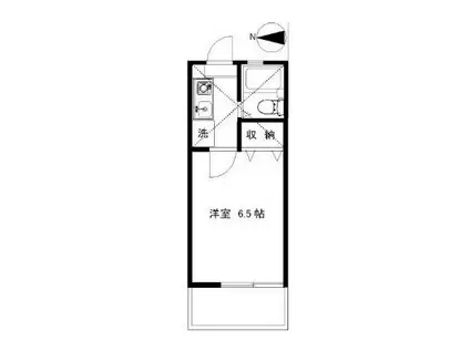 六会グリーンハイツ(1K/2階)の間取り写真