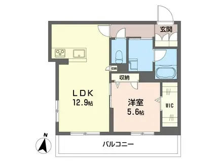 通町グランデ(1LDK/3階)の間取り写真