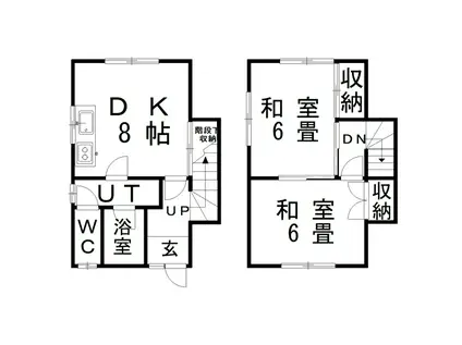 畠山ハイツ(2DK/1階)の間取り写真